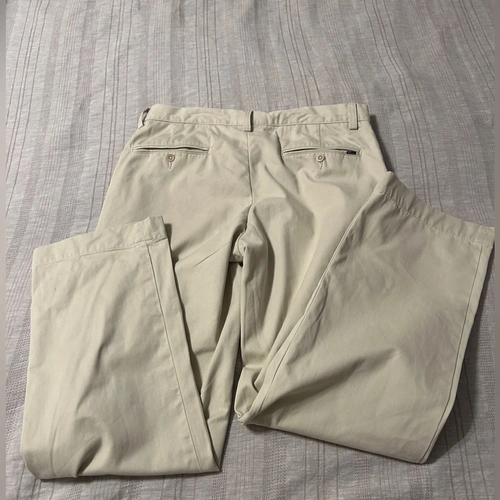 Ralph Lauren Polo Tan Classic Fit Pants Flat Front
